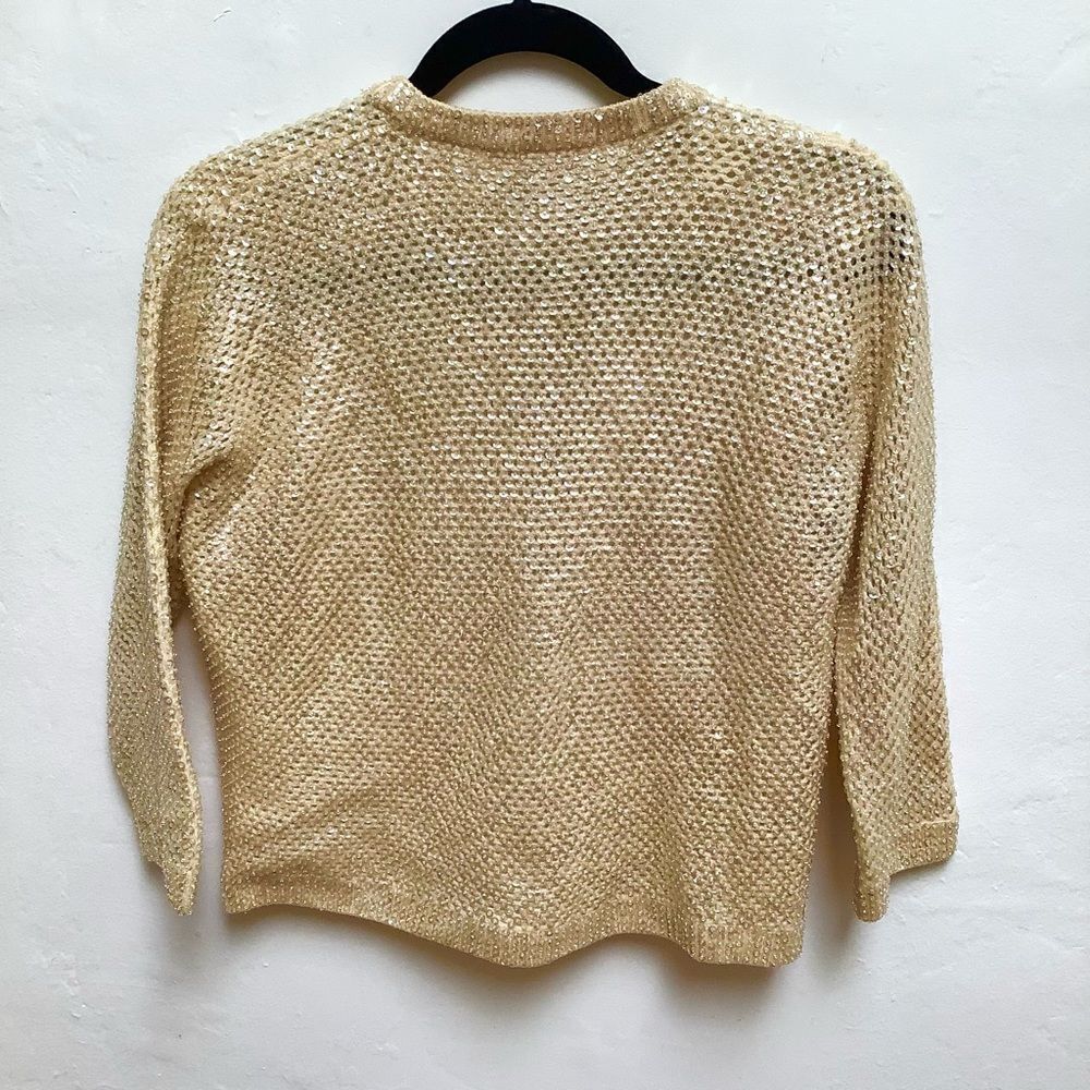 BEADED SEQUINS WOMENS SWEATER VINTAGE